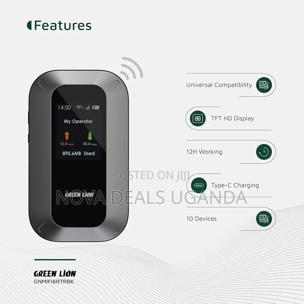 Green Lion Wireless Wifi Mini Router, 4g/Lte, 150 Mbps, 3000 mAh