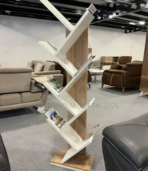 The Modern Wooden/ Closed Back /Bookcase Is a /Sleek Book Shelf/