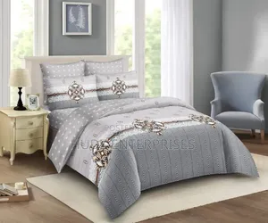 10pc Duvet 6x6 Silver Cream