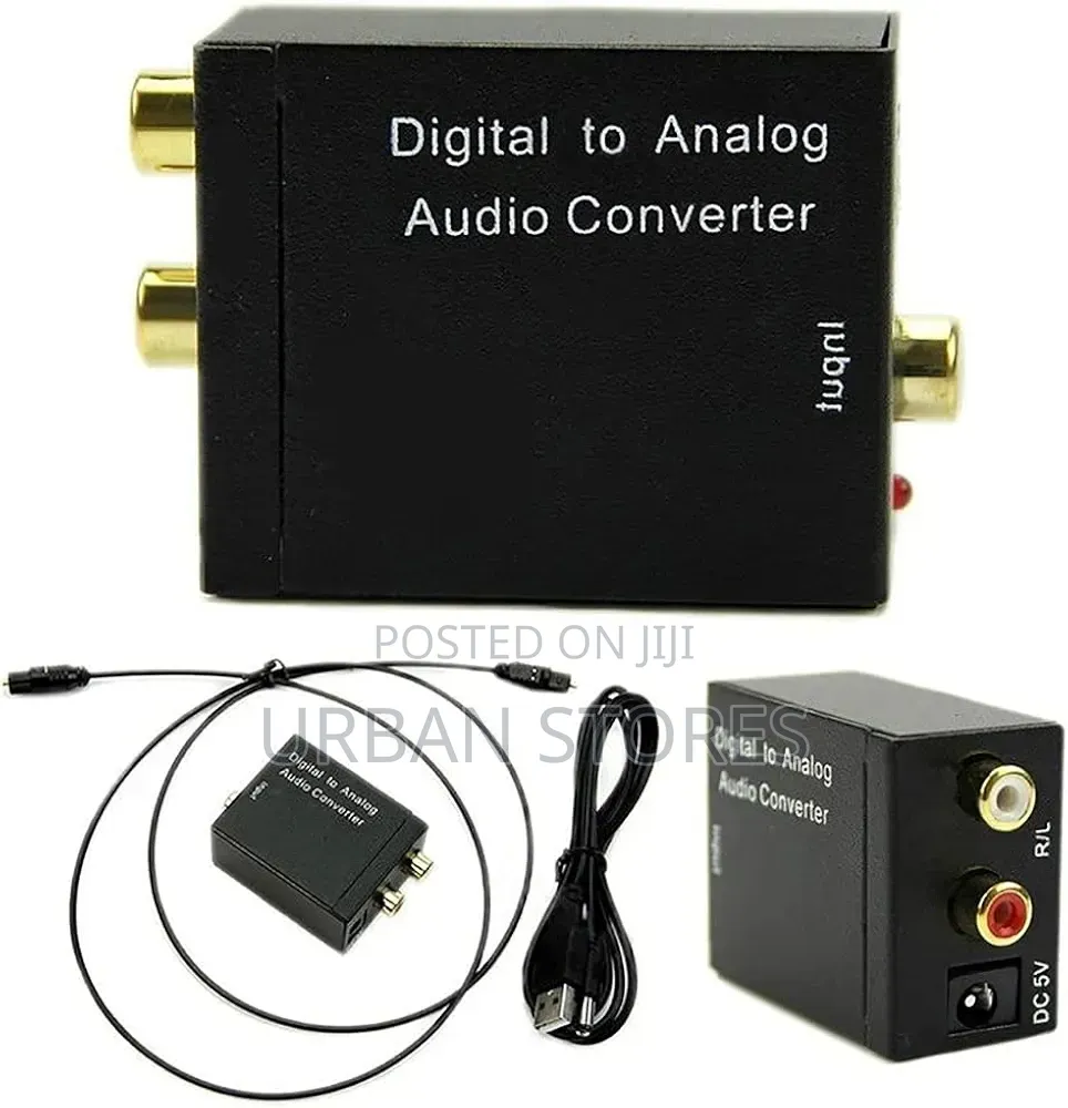 Digital to Analog Audio Converter 3.5MM Jack 2RCA