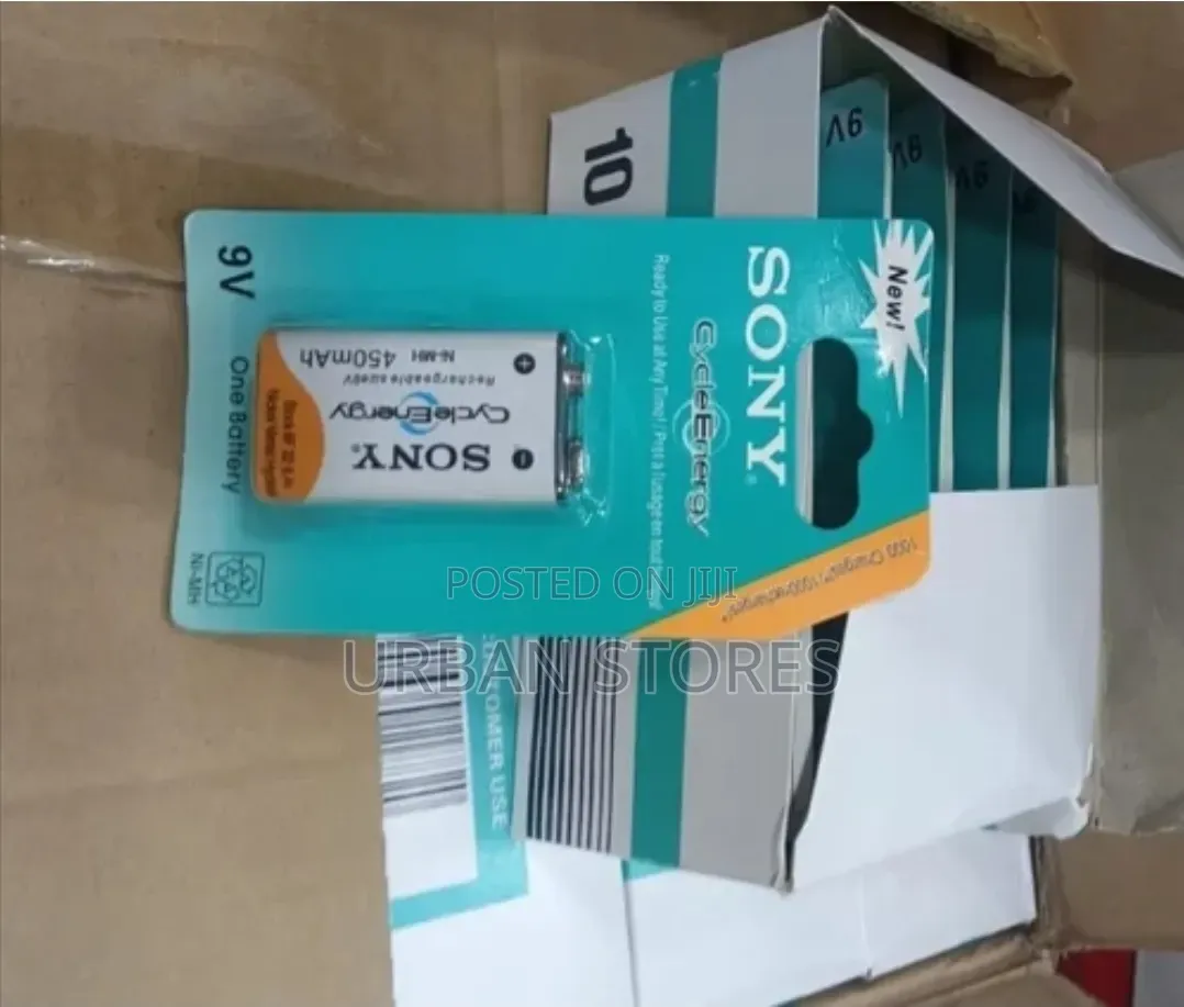 Sony Cycle Energy 9V Rechargeable Battery 450mah