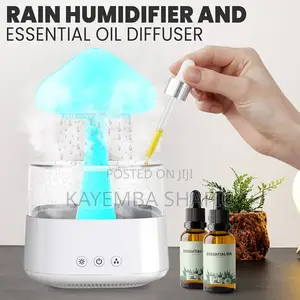 Mushroom Rain Cloud Humidifier Essential Oil Aroma Diffuser