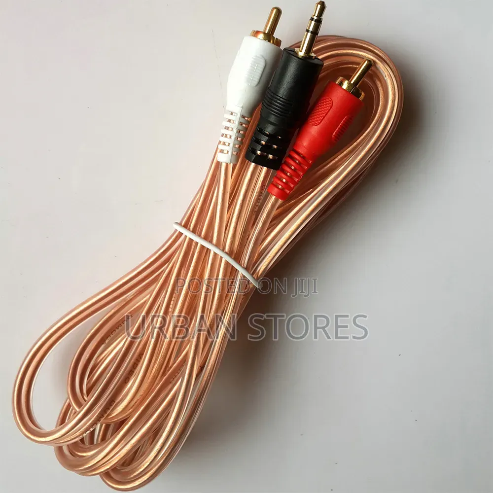 3.5mm Stereo Jack to 2RCA Male Audio Cable 10metres
