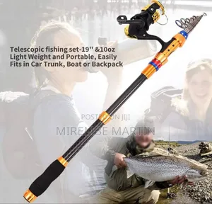 Complete Fishing Gear Kit With Rod Reel Hooks and Line