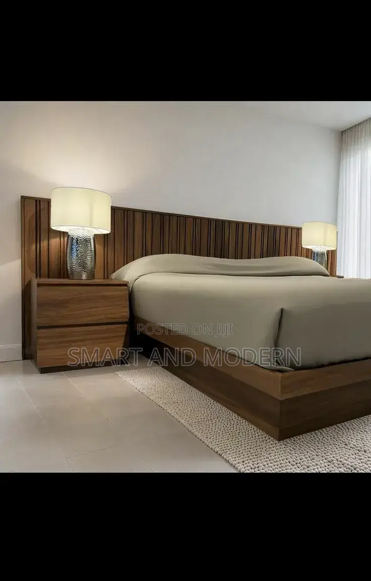Titan| Upholstered |Queen |Bed - Walnut |