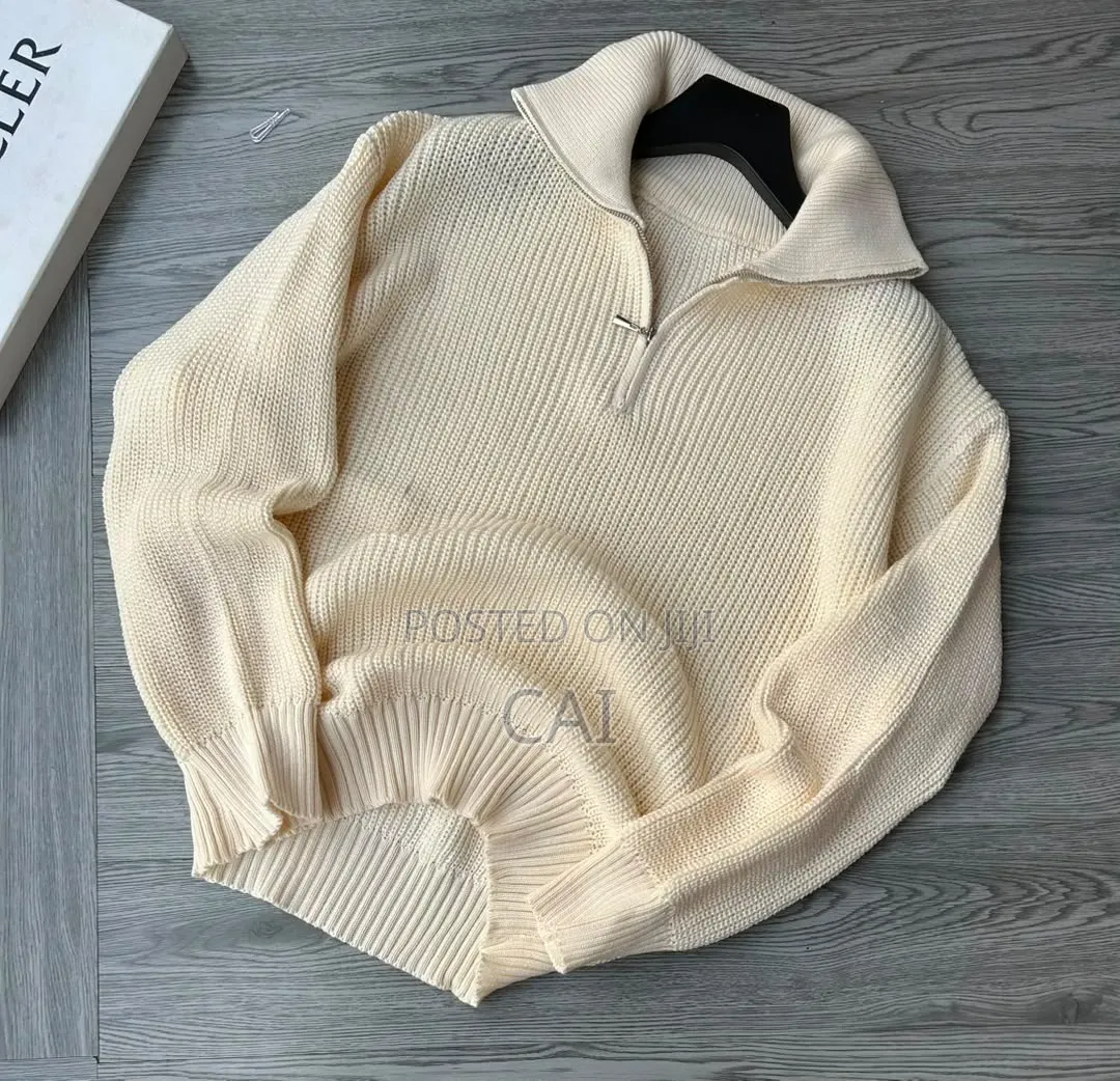 Textured Moncler Quarter-Zip Sweaters