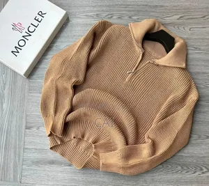 Textured Moncler Quarter-Zip Sweaters