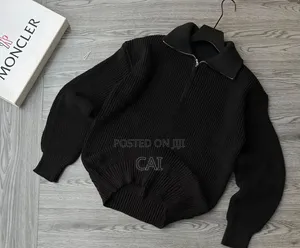 Textured Moncler Quarter-Zip Sweaters