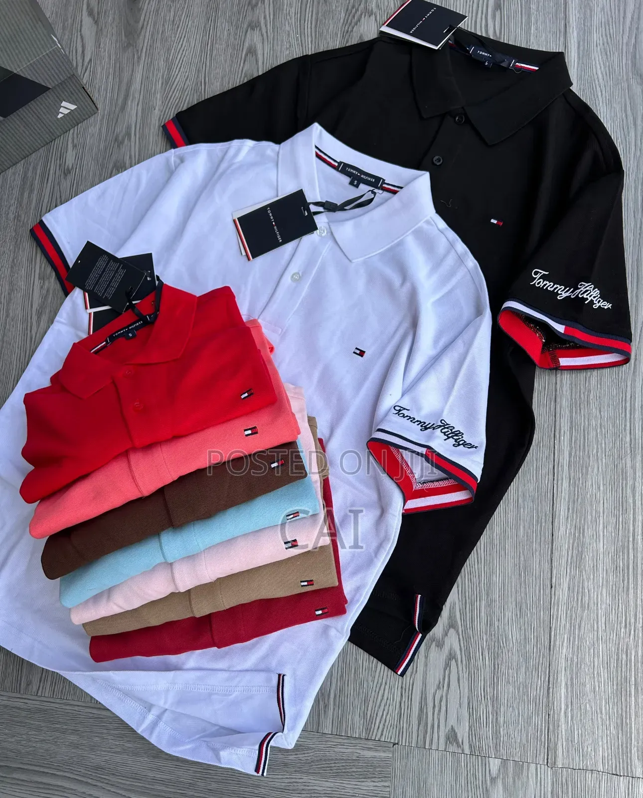 Tommy Hilfiger Polo Shirts. Striped Scarfs
