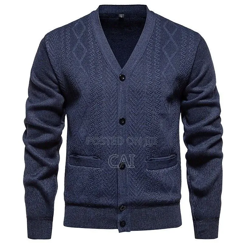 Check-Patterned v-Neck Cardigan Sweater