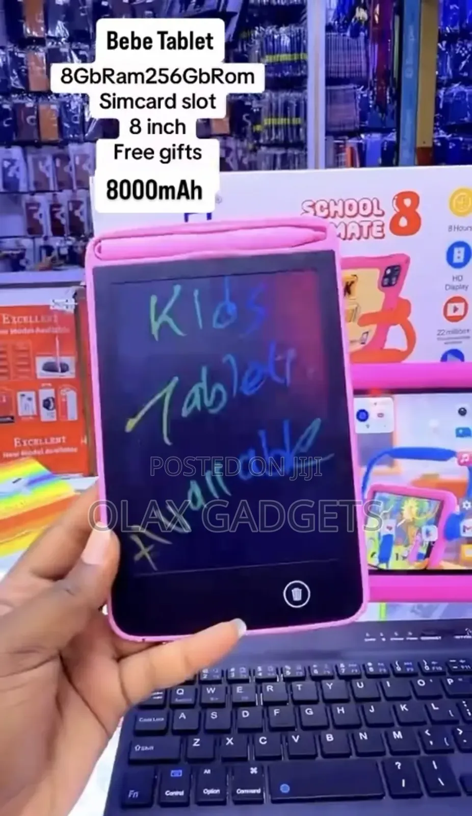 Bébé-Tab School Mate 8 Kids Educational Tablet With Headsets,keyboard