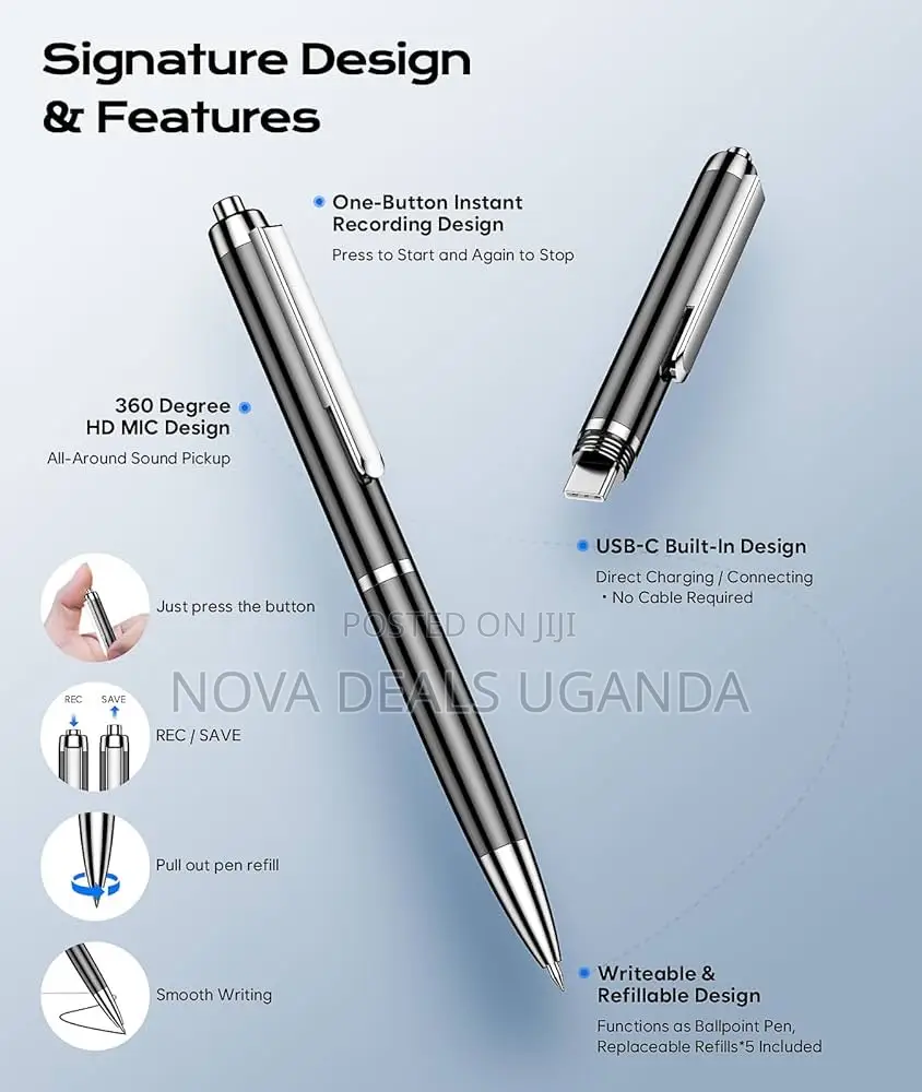 Philips DVT1600 32GB Audio Recorder Pen With Aitomatic Speech to Text