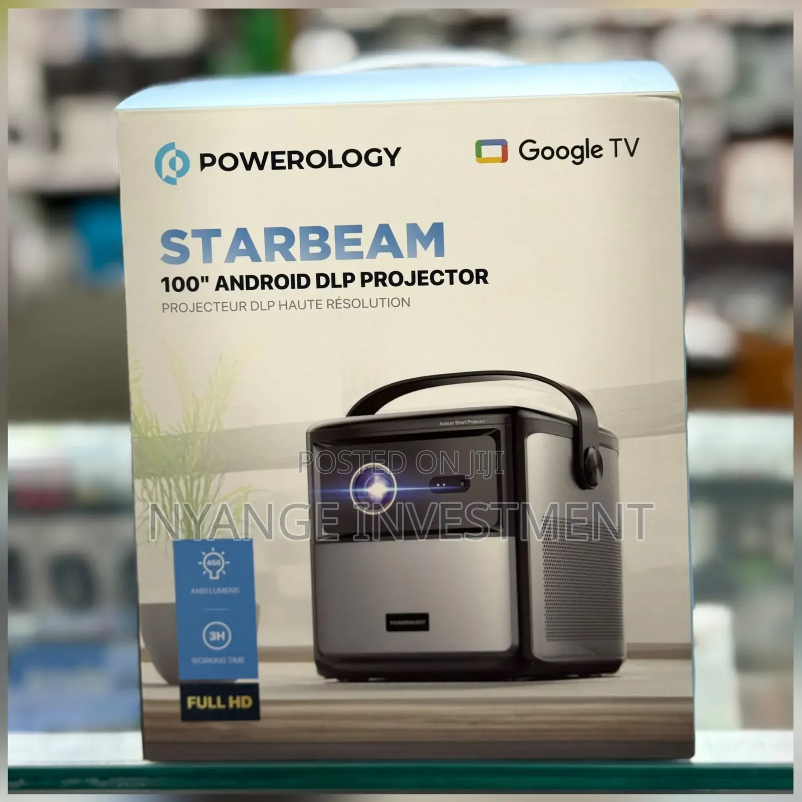 Powerology Starbeam 100" Android DLP Projector. Smart Projector