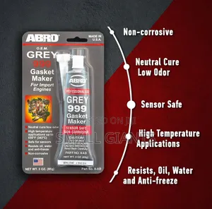 ABRO Grey 999 RTV Silicone Gasket Maker.