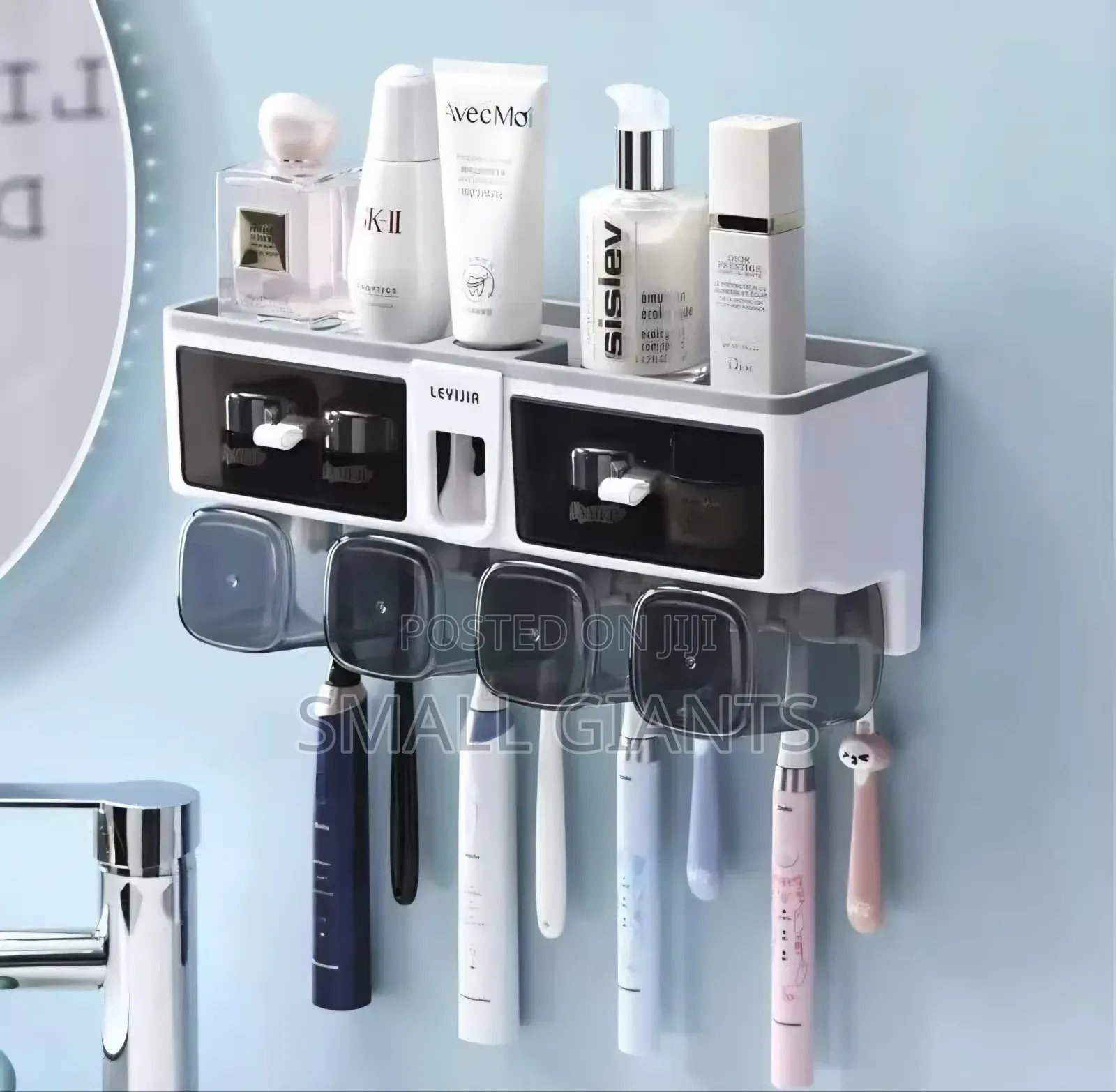 Self-Adhesive Multifunctional Toothbrush Holder