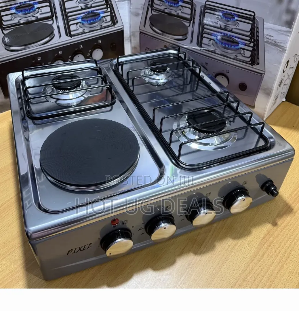 Pixel 3 Gas 1 Electric Hot Plate Cooker Top With Auto Ignition