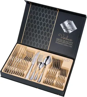 24-Piece Premium Stainless Steel Cutlery Set Luxury Storage Briefcase