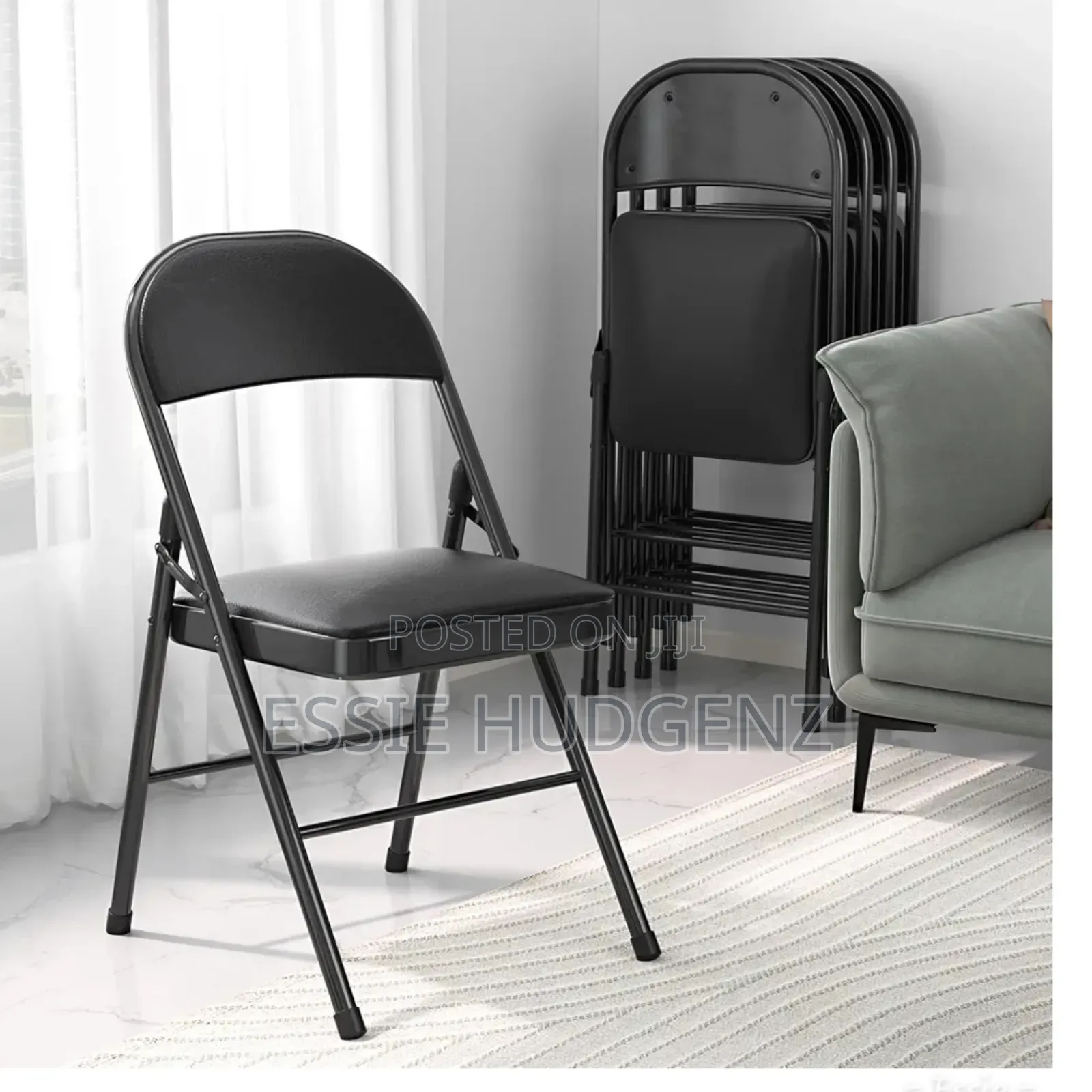 Metal Folding Chair With Padded Seat