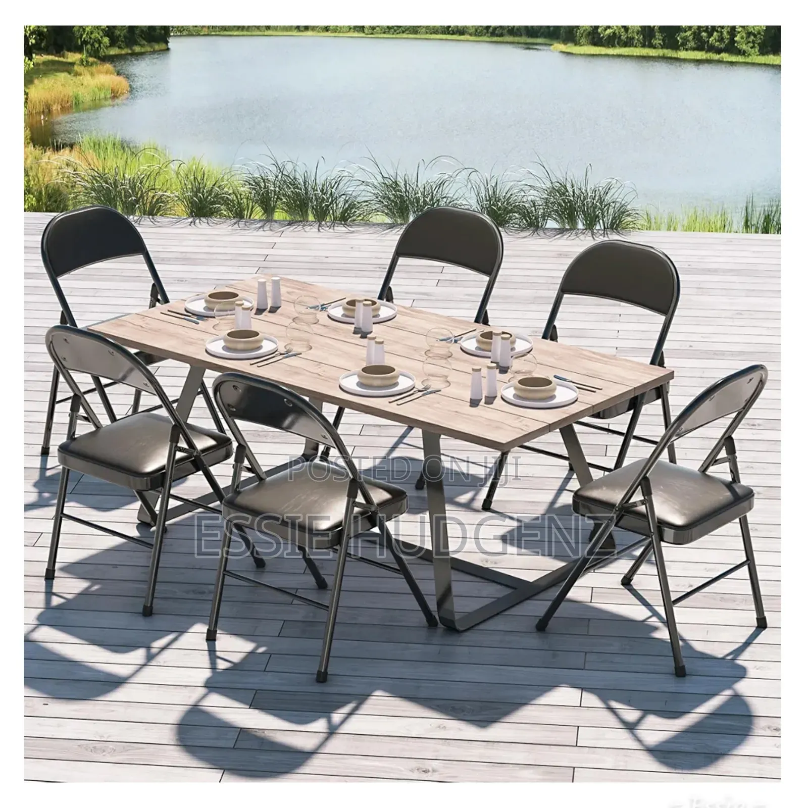 Metal Folding Chair With Padded Seat