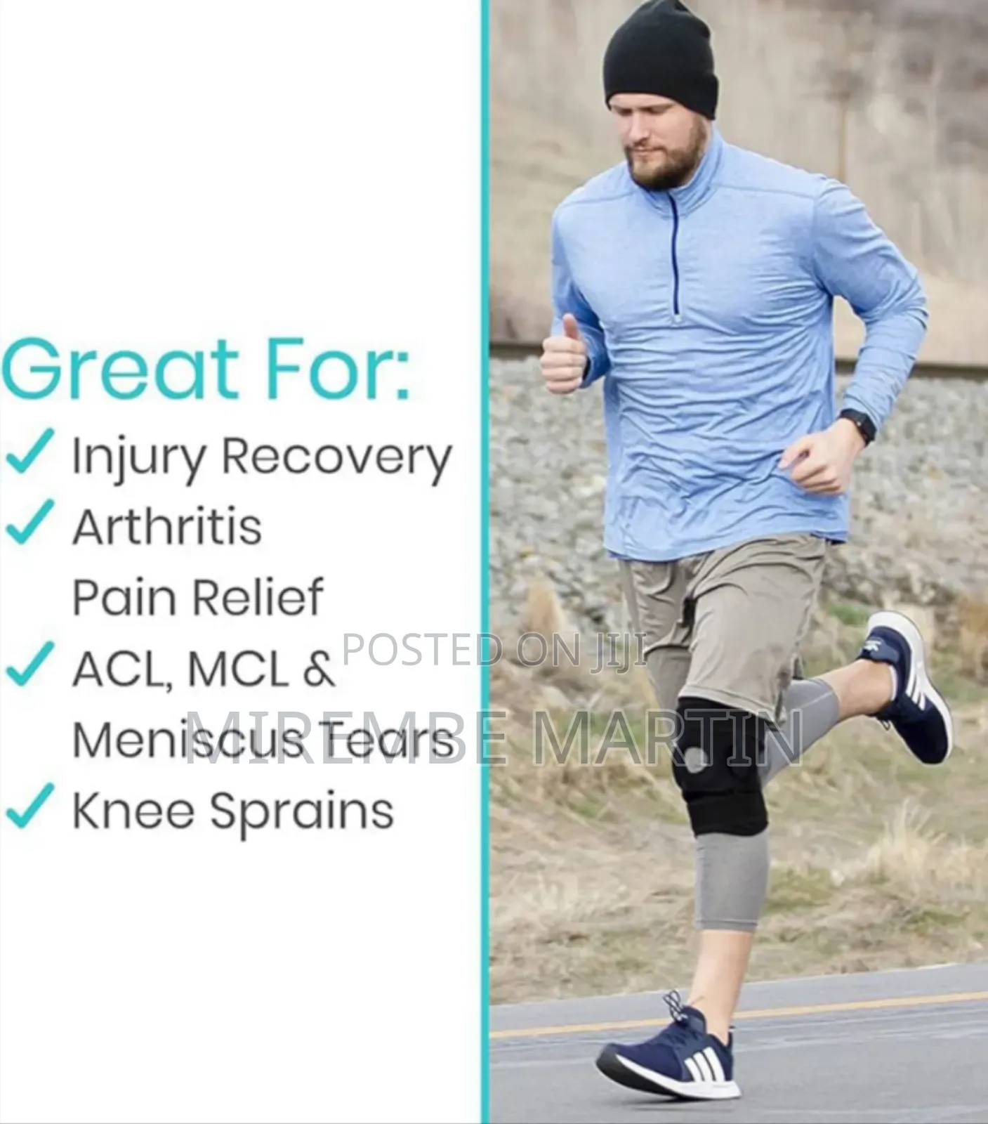 Knee Compression Sleeve Neoprene Breathable Knee Pain for Men