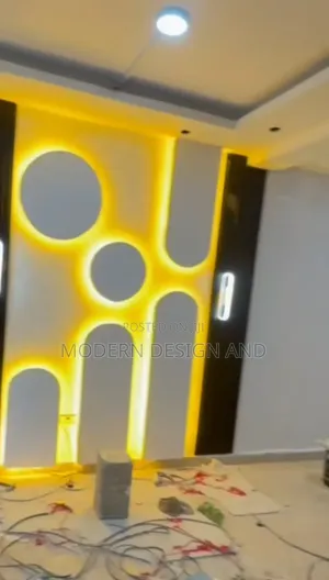 Gypsum Designs on Wall Unit and Finishings