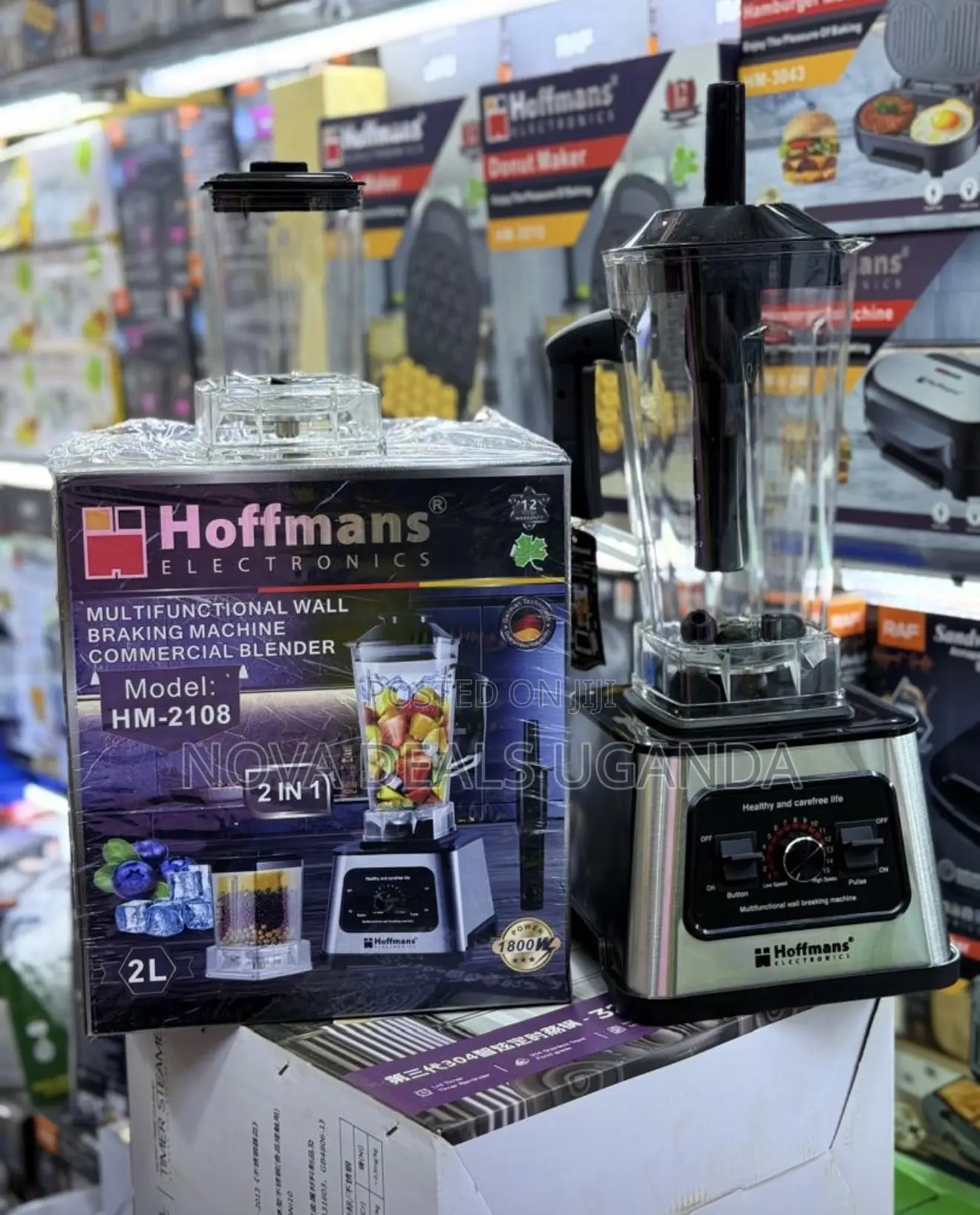 Hoffmans Multi-Functional Wall Braking Commercial Blender-2l