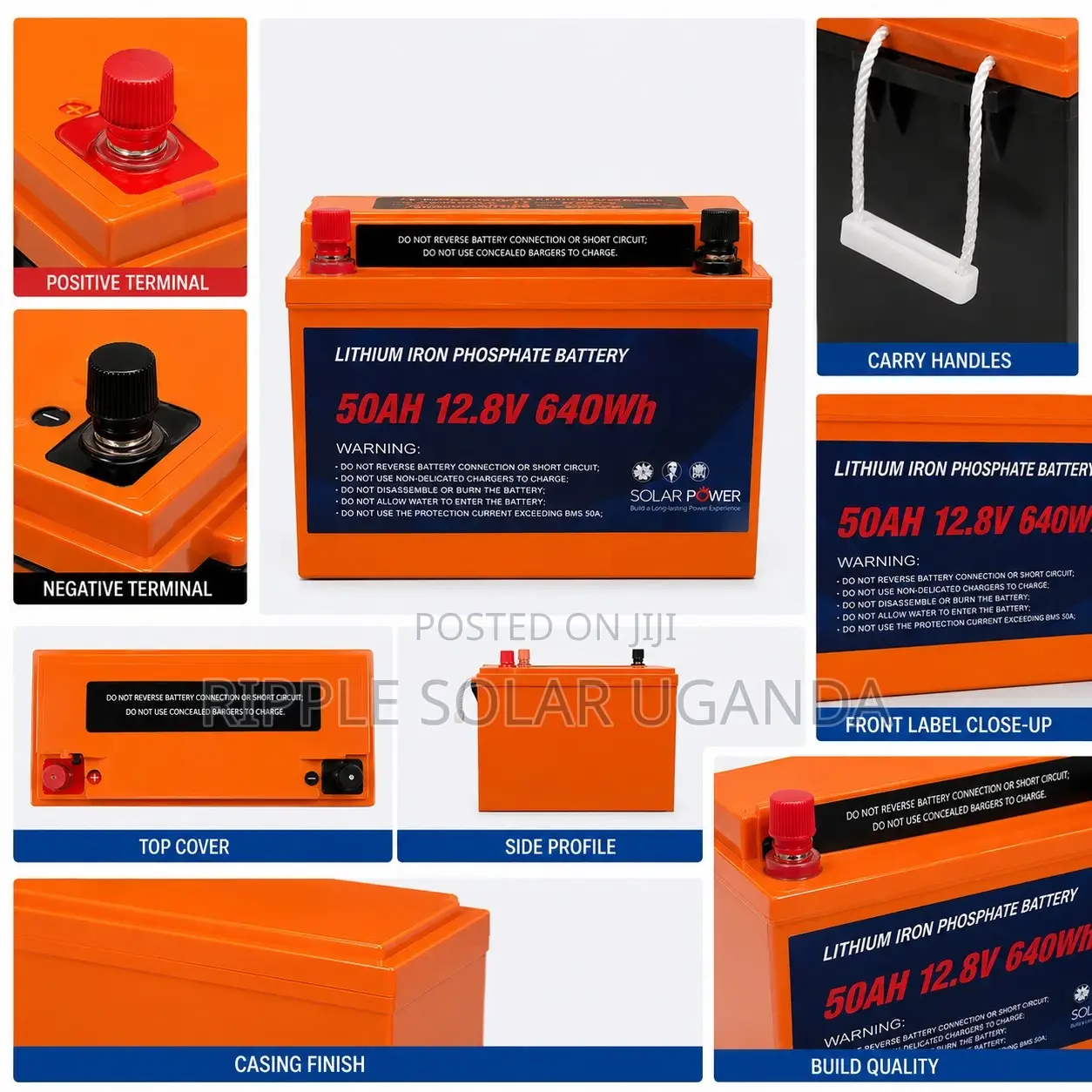 50Ah Lithium Iron Phosphate Battery for Solar Power 12V