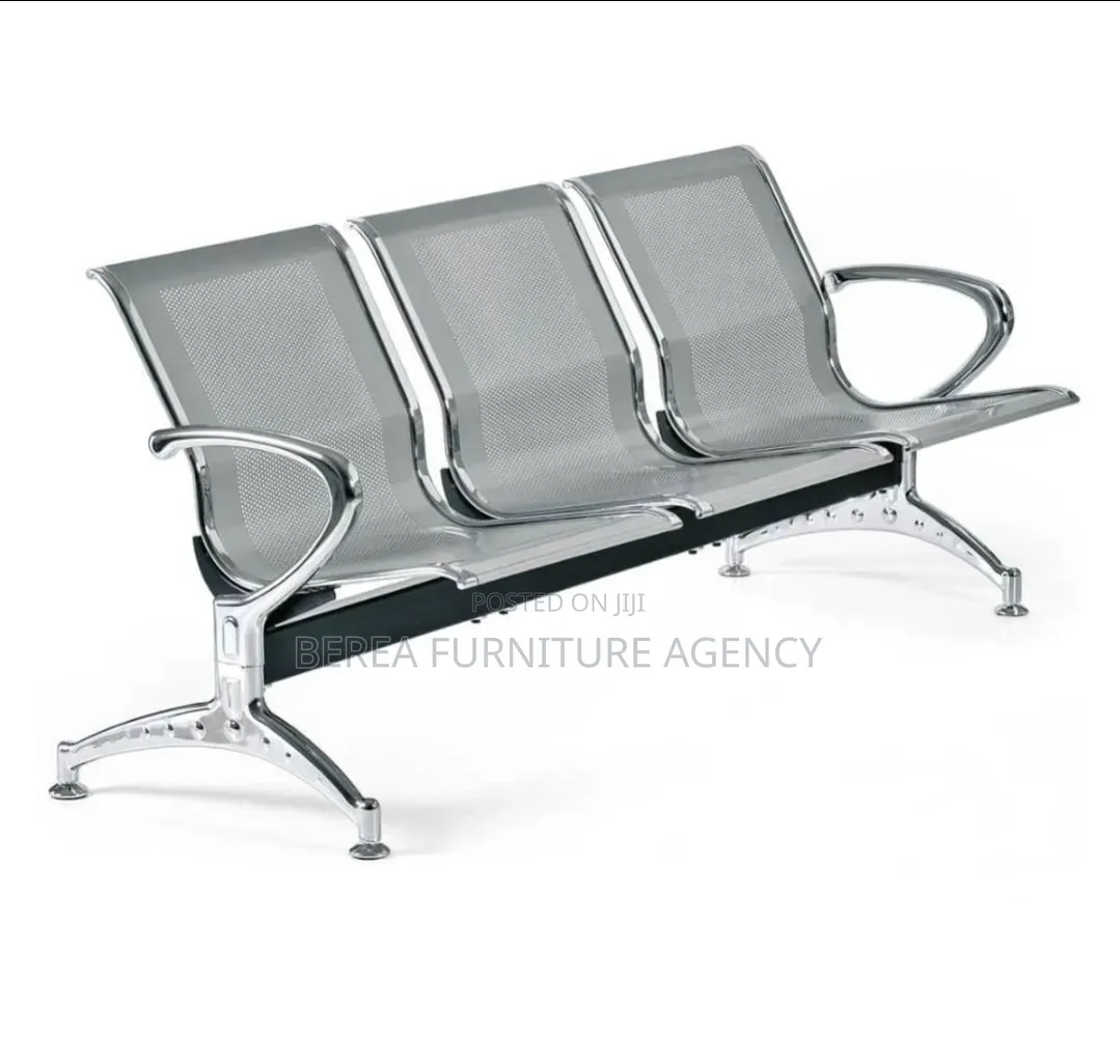 Full Metallic 3 Seater Waiting Chair