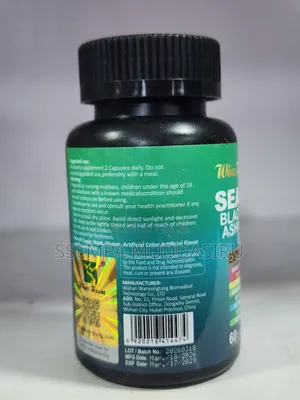 Sea Moss Black Seed Oil Ashwagandha Ginger,16 in 1,60 Capsules