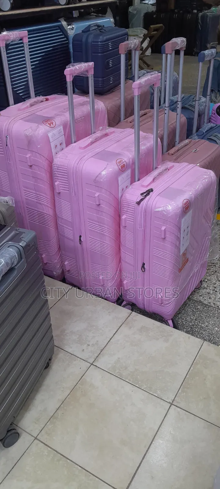 Plastic Rubber 3pcs Pink Set