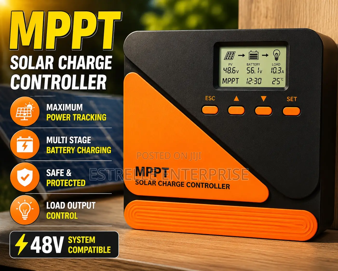 60ah MPPT Solar Charge Controller 12v/24v Auto Solar System Kampala