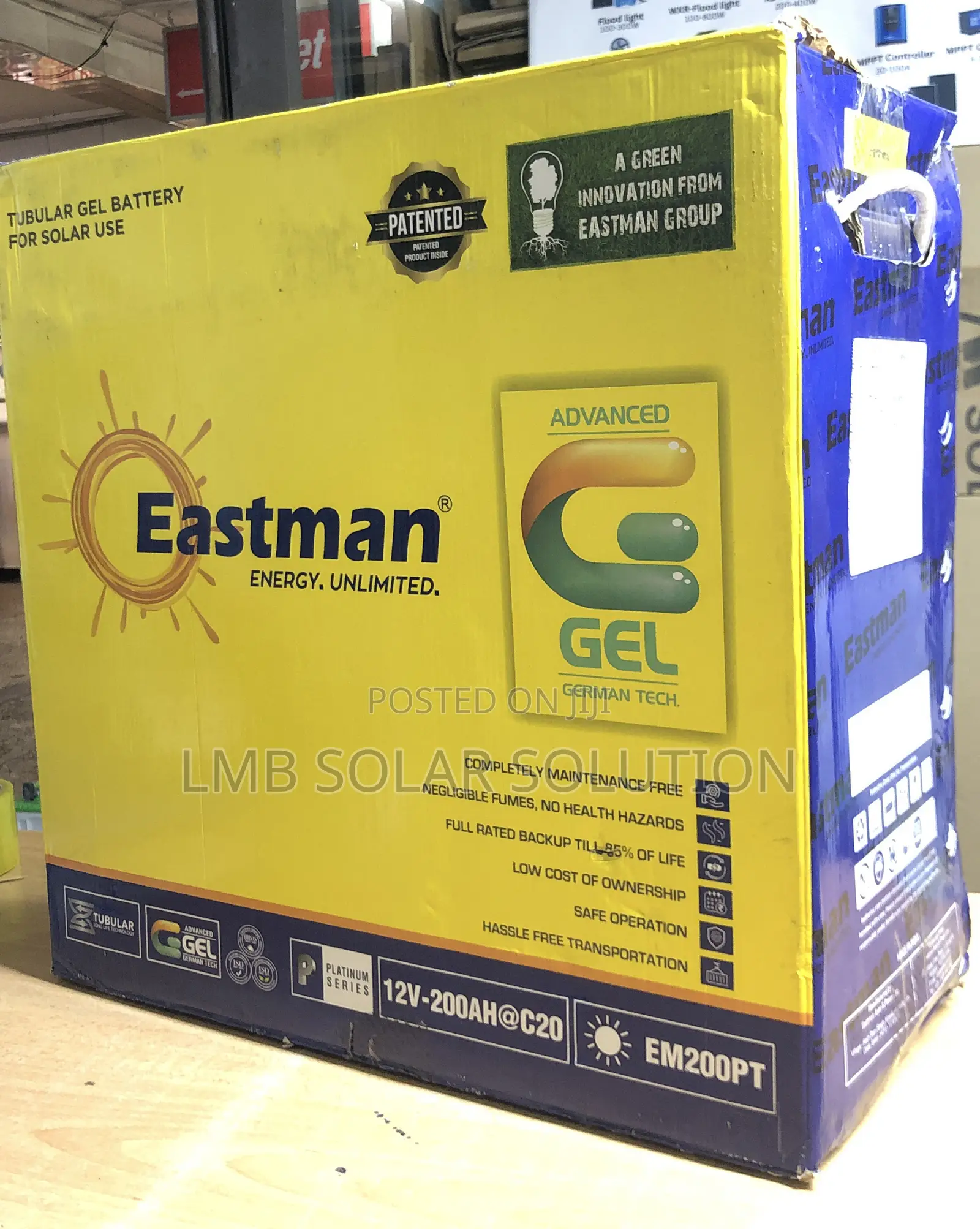East Man Tublar Gel Battery 200AH