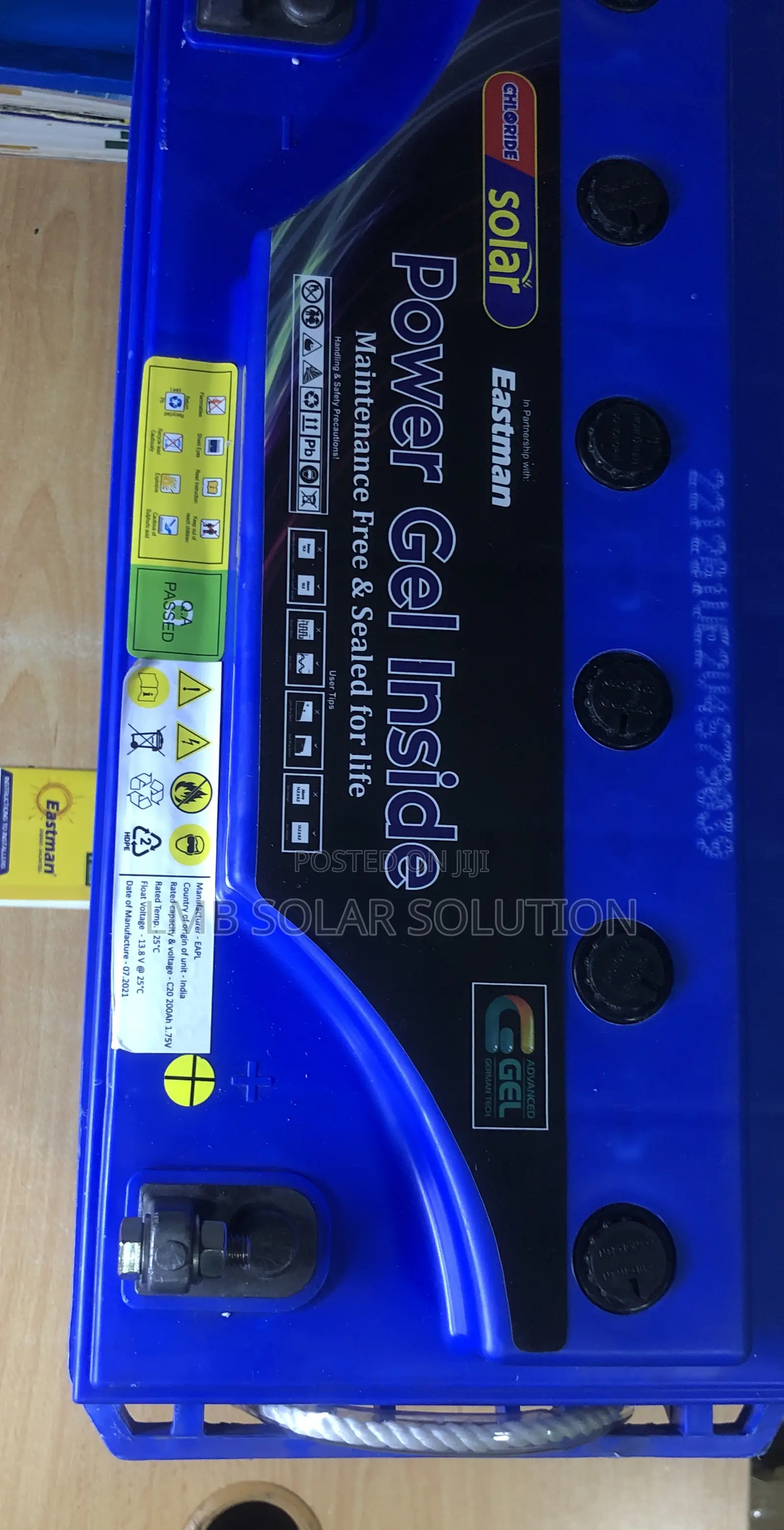 East Man Tublar Gel Battery 200AH