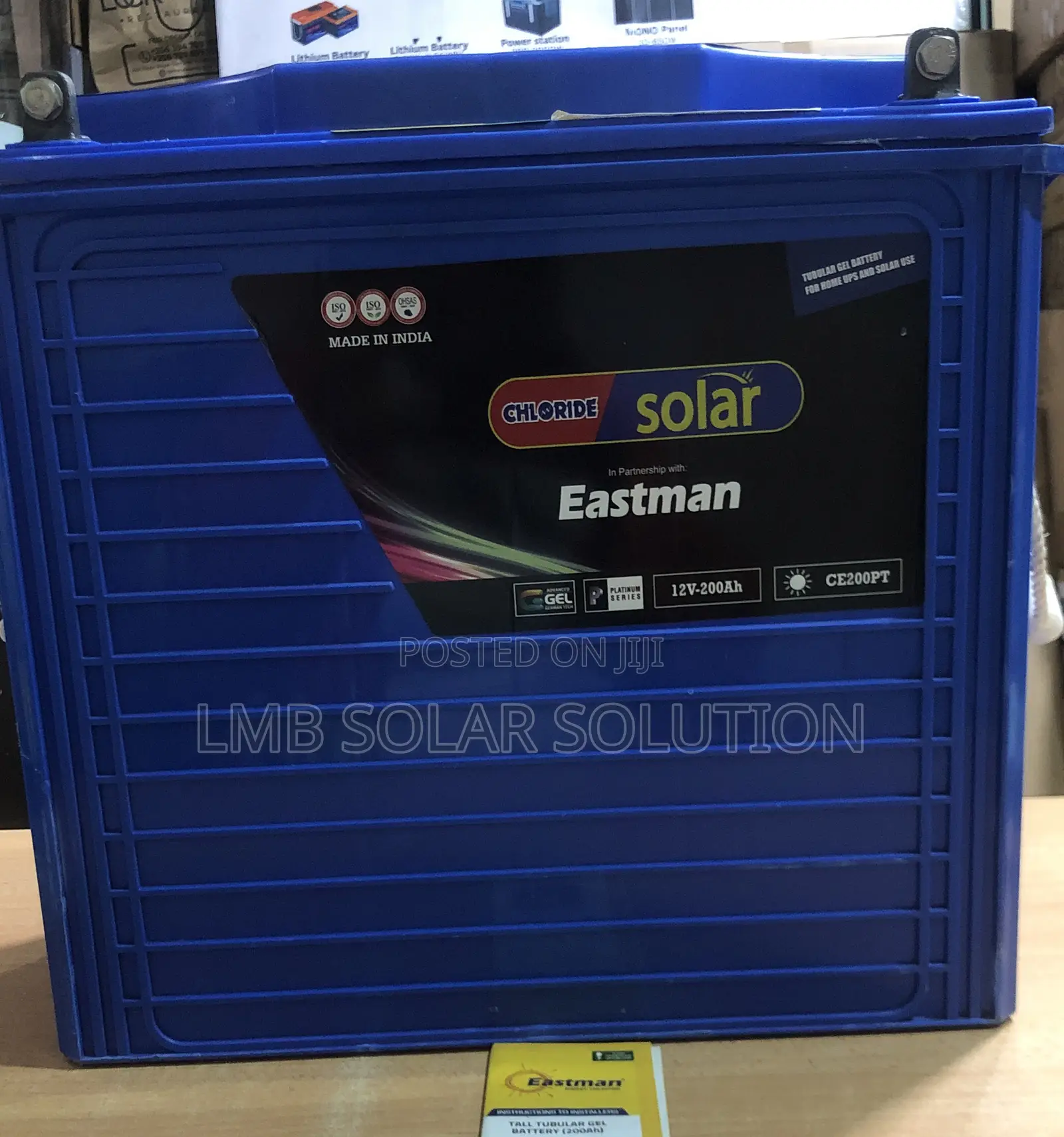 East Man Tublar Gel Battery 200AH
