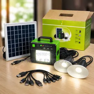 Portable Lighting Kit With 2 Bulbs, Phone Charging and Panel