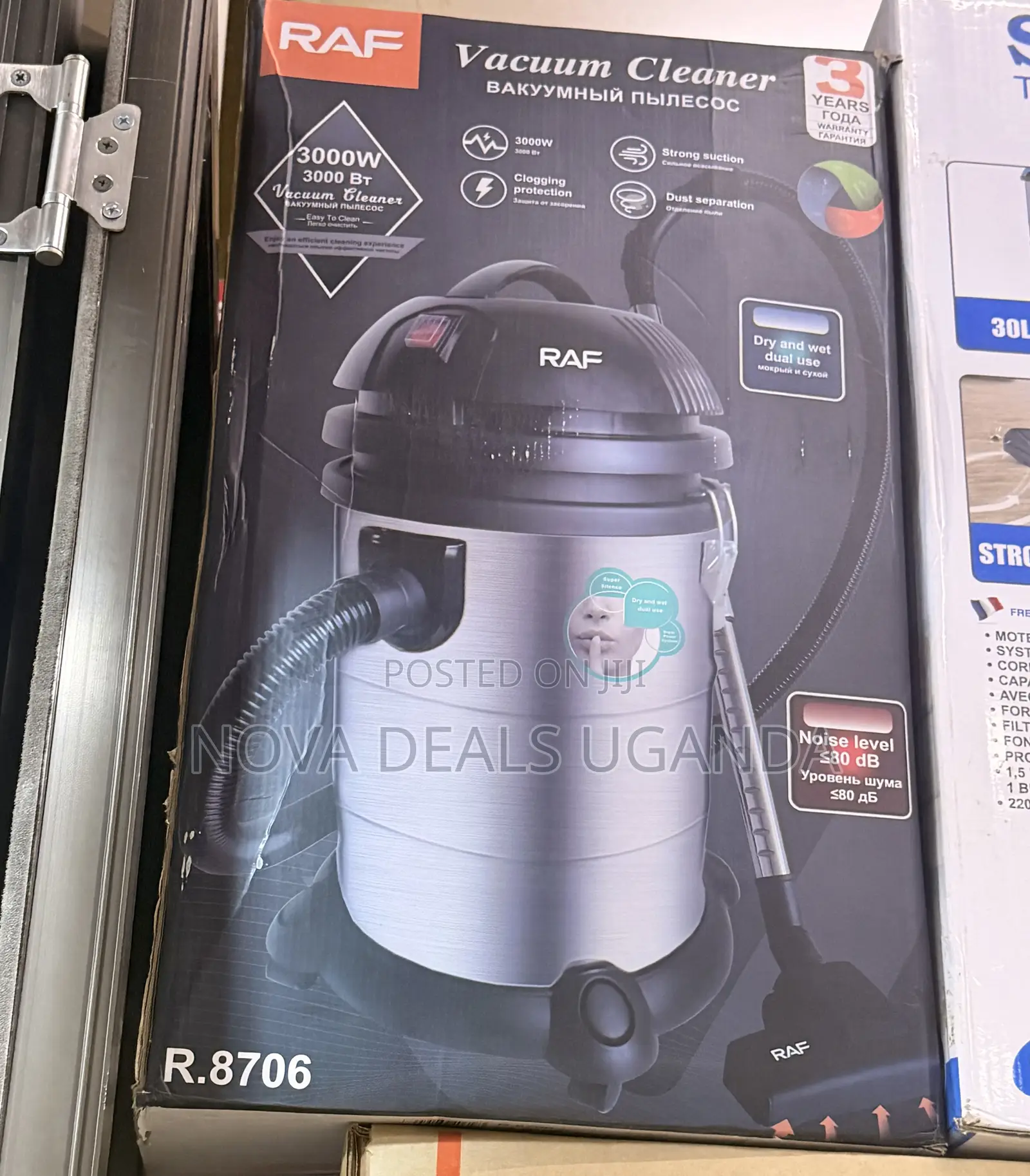 Raf 30Litres Wet and Dry Vacuum Cleaner-3000w