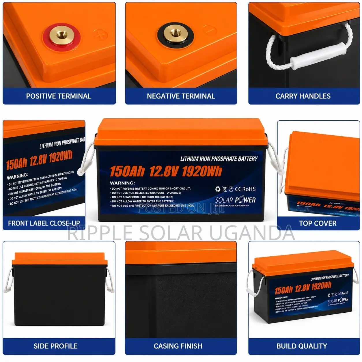 150Ah LiFePO4 Lithium Battery 1920Wh Solar Backup Battery 12V