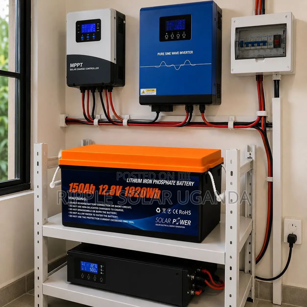 150Ah LiFePO4 Lithium Battery 1920Wh Solar Backup Battery 12V