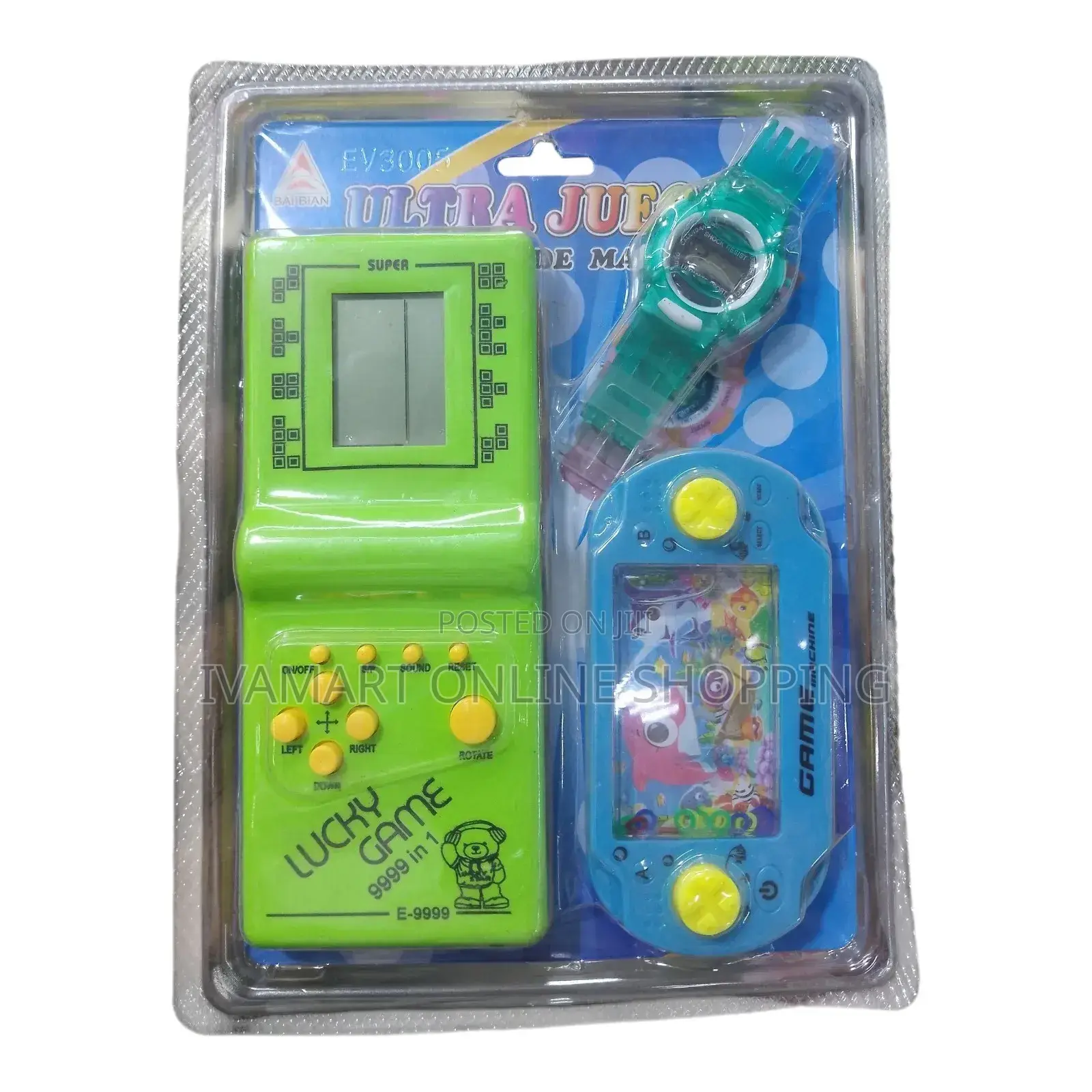 Brick Game, Water Game and Watch - 3 in 1 Toys