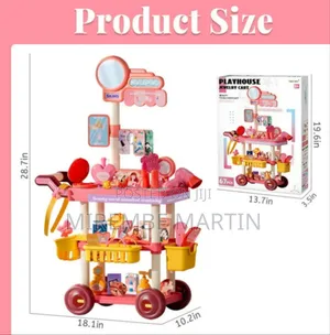 Girl Toys 3 4 5 6 Years, Toddler Girl Vanity Makeup Cart Toy, Pretend