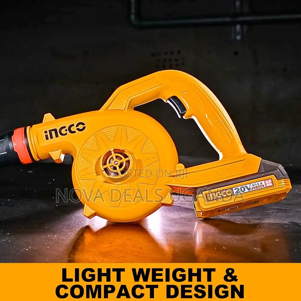 INGCO 20V Cordless Blower, 18000RPM With 2.0Ah Battery and Charger