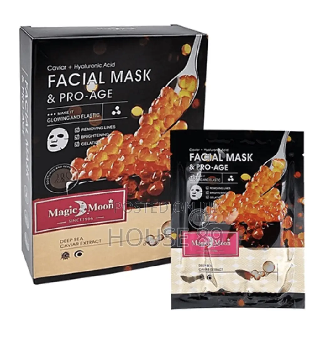 Magic Moon Caviar +Hyaluronic Acid Facial Facial Mask and Pro Age