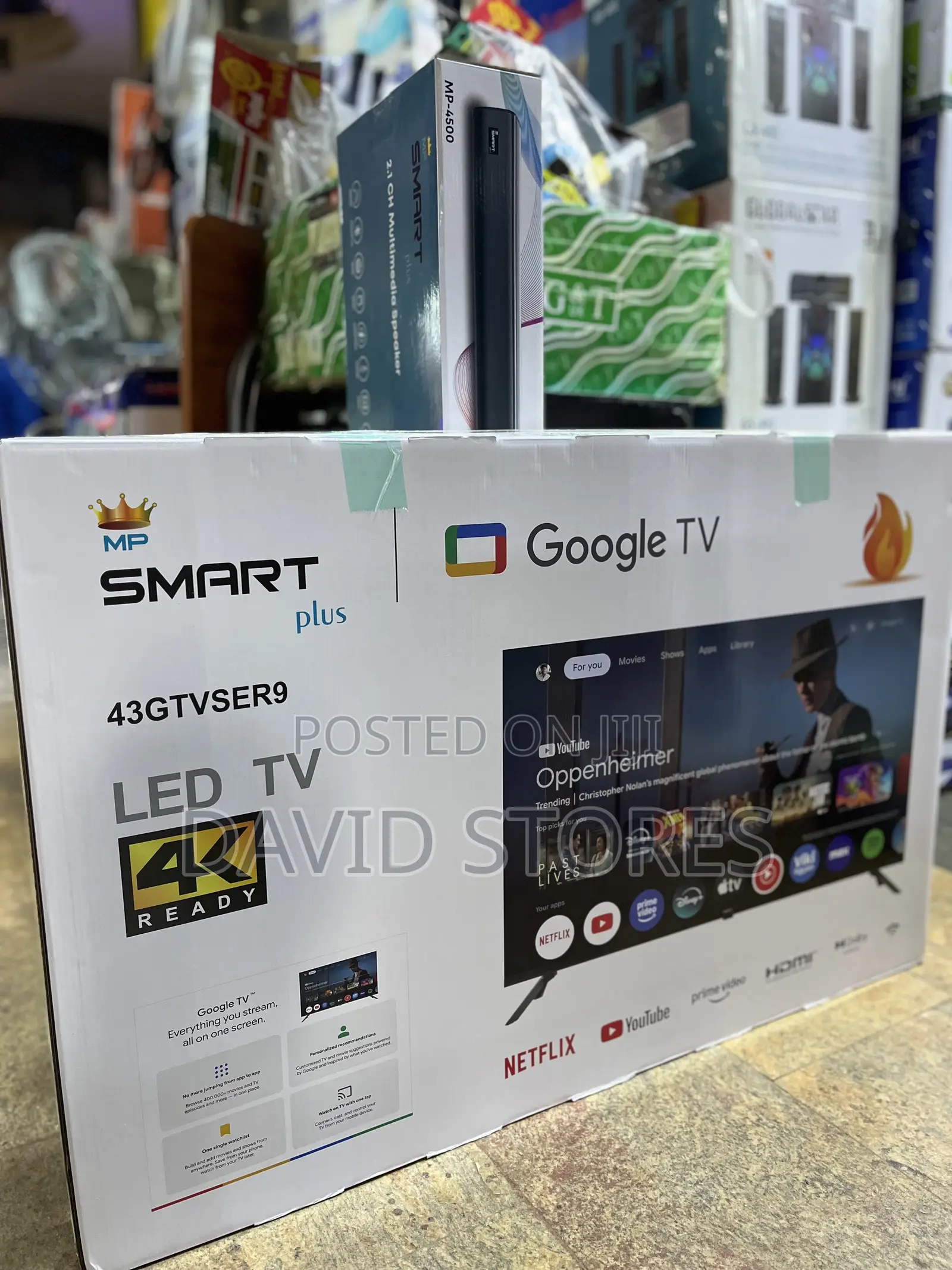 Smartplus 43-Inch Ultra HD Smart Google TV – Frameless Design