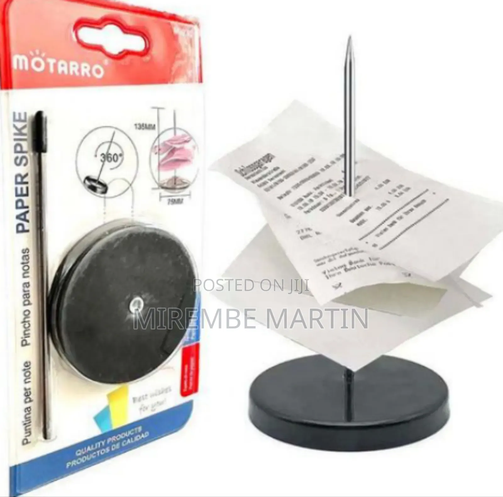 Receipt Holder Spike for Desk, Stainless Steel Ticket Stabber