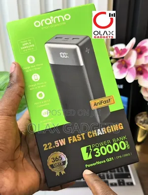 Brand New Oraimo PowerNova Q31 30000mAh 22.5W Fast Charge Triple Outpu