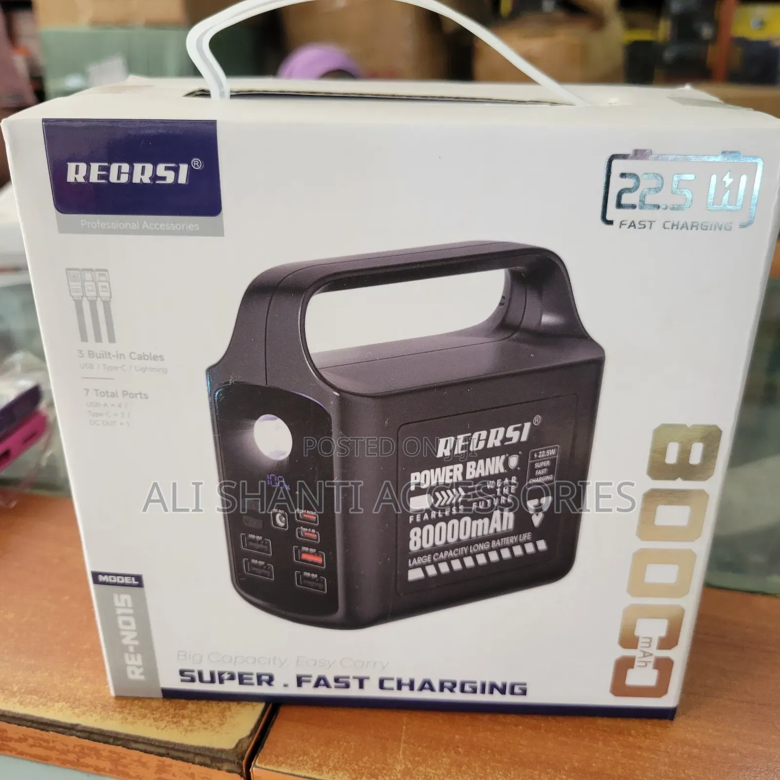 22.5W Laptop Fast Charger Power Bank 80000mAh