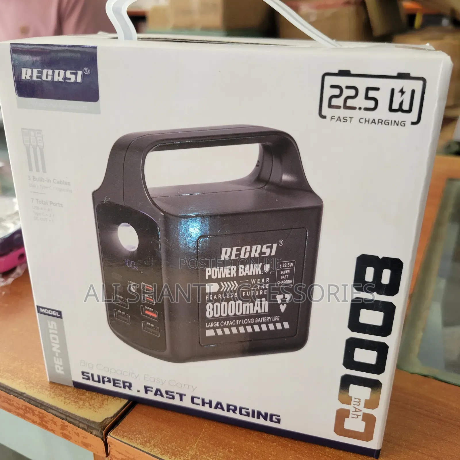 22.5W Laptop Fast Charger Power Bank 80000mAh