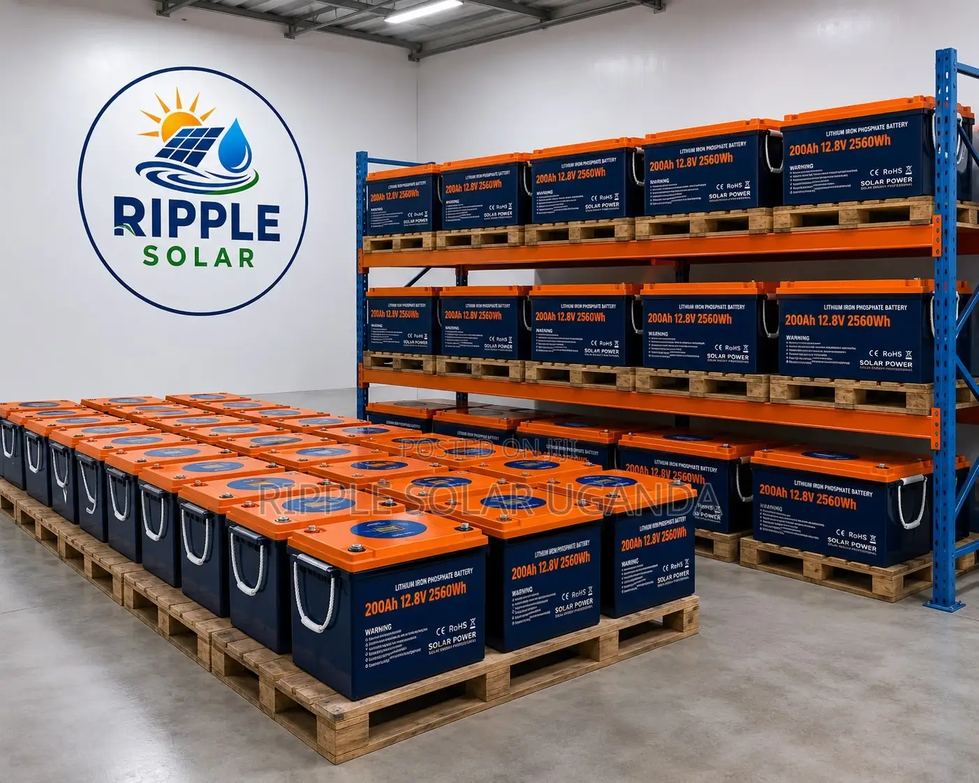 200Ah LiFePO4 Lithium Battery 2560Wh Solar Backup Battery 12V