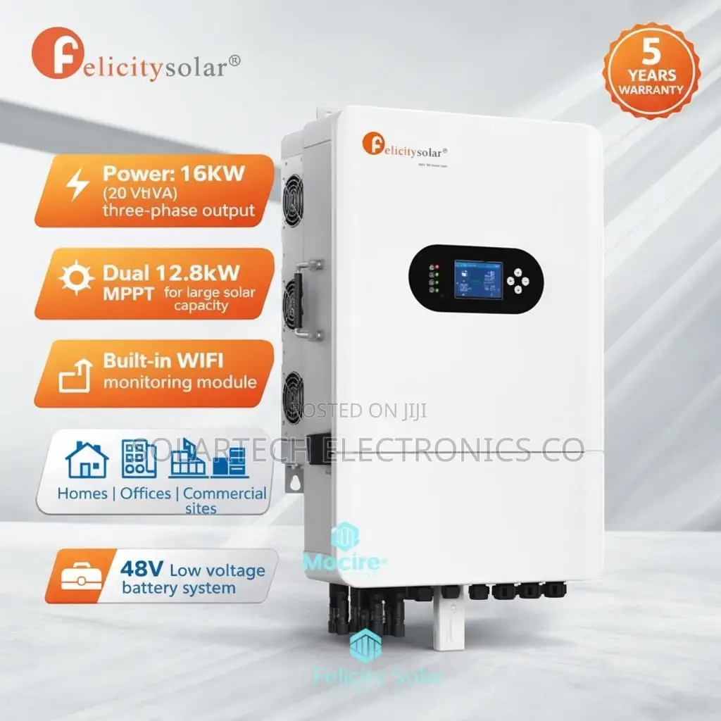Felicity 16kW 16kVA Three Phase Hybrid Solar Inverter 800V MPPT