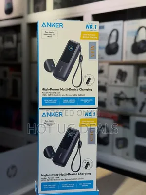 Anker Laptop Power Bank(, 165W, Built-in and Retractable Cables)
